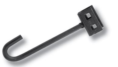 Tie Down Ground Anchor, Double Head J Rod, 5/8 Inch Diameter X 12 Inch Length, Black Painted – 59120