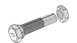 Tie Down Bolt, For Use with Tension Head Anchor, Slotted, With Nut, Set of 8 – 59135