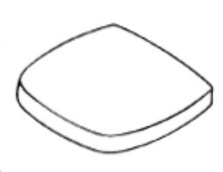 Thetford Toilet Seat, Use with C2/ C3 and C4 Cassette Toilets, White, With Cover/ Hinge Post/ Hinge Pin – 1619462