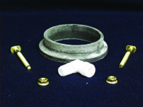 Thetford Toilet Mounting Bolts, Replacement for Aqua-Magic ® Aurora Permanent Toilets, With Closet Flange Seal/ 2 Hex Nut – 19309