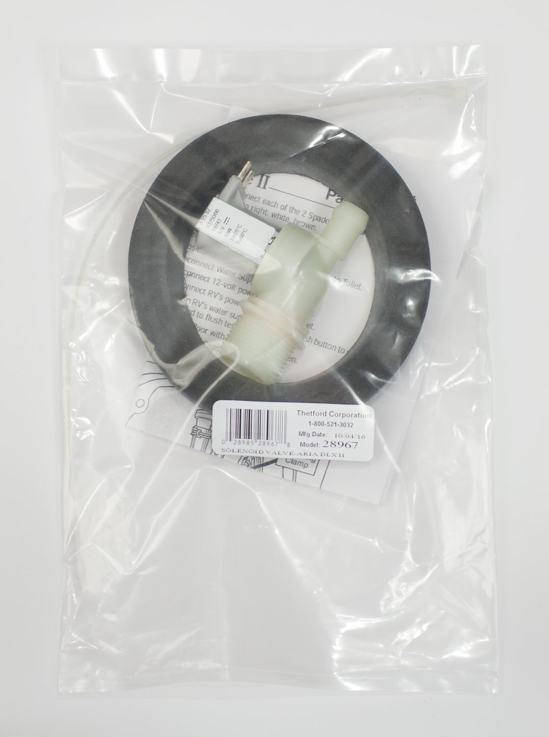 Thetford Toilet Solenoid Valve, Use with Aria ® Deluxe II Permanent Toilets, 12 Volt DC – 28967