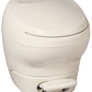 Thetford Toilet, Aqua-Magic ® Bravura, Permanent, High Profile, Round Seat with 16-1/4 Inch Seat Height, Pedal Flush Control, Pulsating Flush – 31000