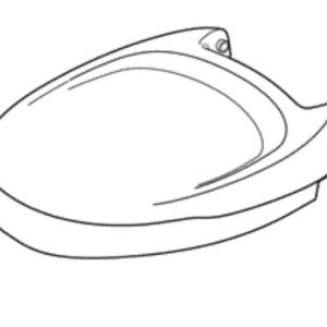 Thetford Toilet Seat, Round, Closed Front, Parchment White, Plastic, Without Logo, With Cover – 31704