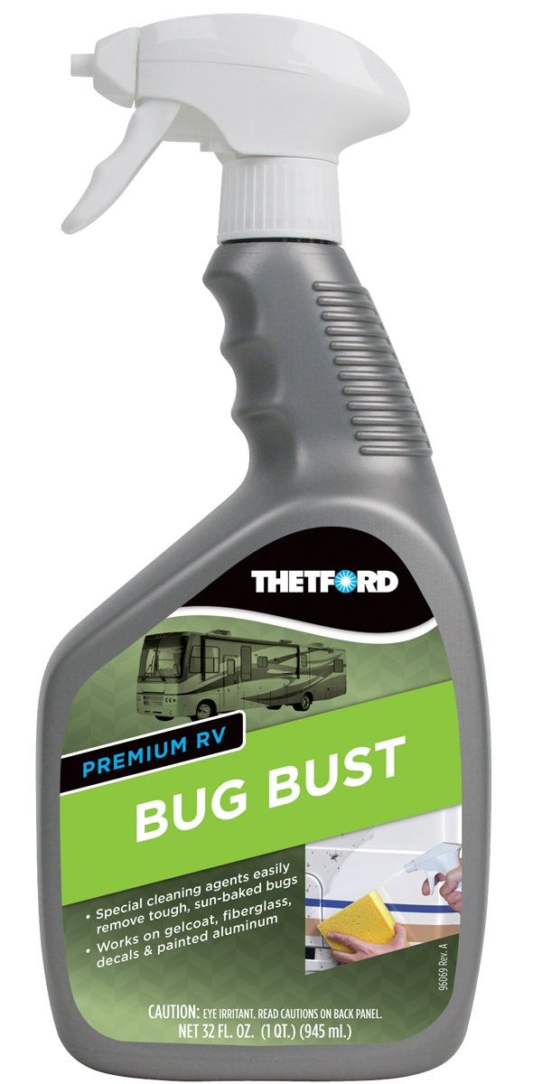 Thetford Bug and Tar Remover, Use to Remove Toughest Sun-Baked Bug Stains, Liquid, 32 Ounce Spray Bottle, Single – 32613