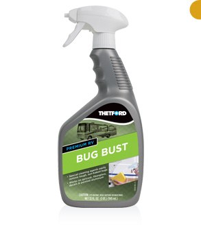 Thetford Bug and Tar Remover, Premium Bug Bust ®, Use to Remove Toughest Sun-Baked Bug Stains, Liquid, 32 Ounce Spray Bottle, Single – 32646