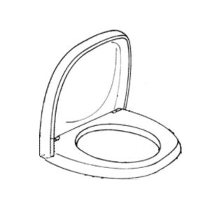 Thetford Toilet Seat, Round, Closed Front, Without Logo, With Cover – 33154