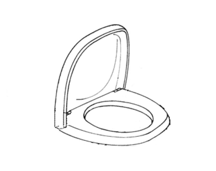 Thetford Toilet Seat, Round, Closed Front, Without Logo, With Cover – 33154