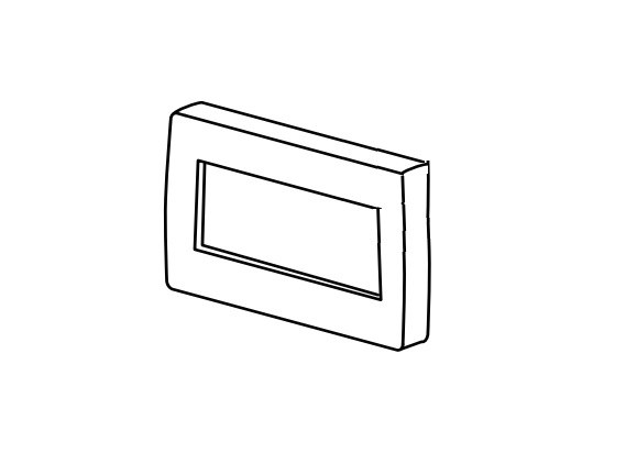 Thetford Toilet Control Panel Switch Bezel, Replacement for Tecma ® Silence Plus Permanent Toilet Manufactured Before April 2006 – 36396