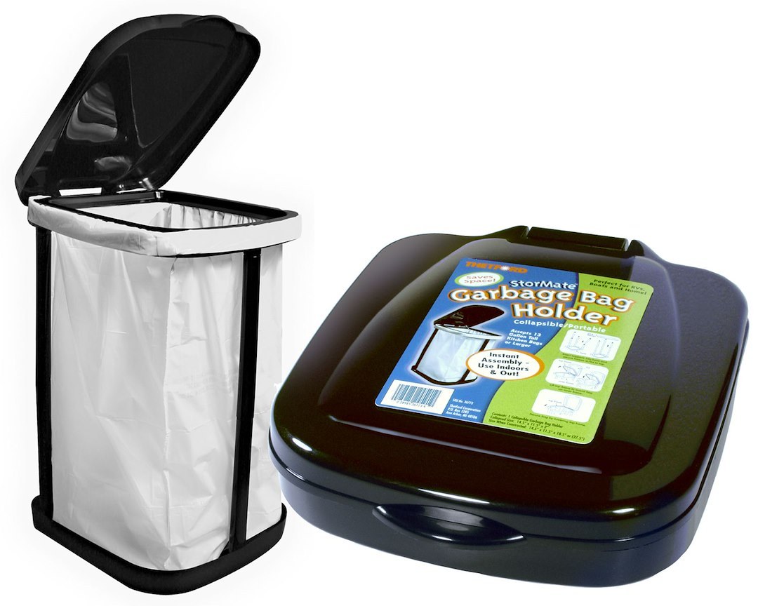 Thetford Trash Bag Holder, Stormate ™, Holds 13 Gallon and Larger Tall Kitchen Bag – 36773