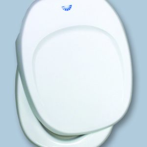 Thetford Toilet Seat, Square Seat, Closed Front, White, Without Logo, With Cover – 36788