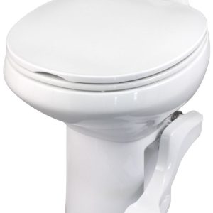 Thetford Toilet, Aqua Magic ® Style II, Permanent, High Profile, Round Seat with 17-7/8 Inch Seat Height, Pedal Flush Control, Full Bowl Flush – 42058