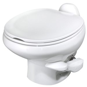 Thetford Toilet, Aqua Magic ® Style II, Permanent, Low Profile, Round Seat with 12 Inch Seat Height, Pedal Flush Control, Full Bowl Flush – 42061