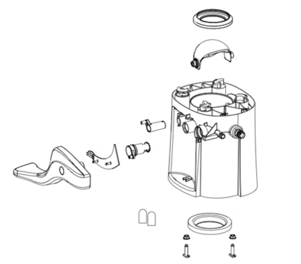 Thetford Toilet Base, Use with Aqua-Magic ® Residence/ Aqua-Magic ® Style II High Profile Permanent Toilets, White – 42137