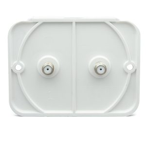 Thetford TV Cable Entry Plate, B&b Molders, Dual Cables, 2.5 Inch Diameter Cutout Dimension, 3 Inch Height X 4 Inch Width Outside Dimension – 94323