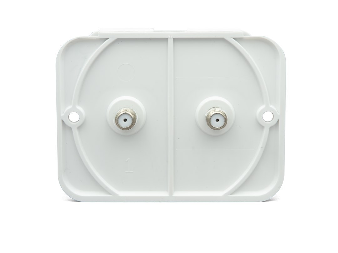 Thetford TV Cable Entry Plate, B&b Molders, Dual Cables, 2.5 Inch Diameter Cutout Dimension, 3 Inch Height X 4 Inch Width Outside Dimension – 94323