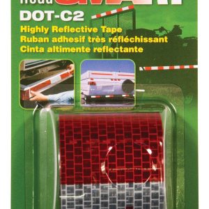 Top Tape Reflective Tape, Light Reflective, 2 Inch Width X 10 Foot Length Roll, Red and Silver – RE2110