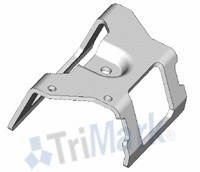 Trimark Access Door Latch Cover Plate, Use with Trimark #060-0251 Handle Assembly, Zinc Plated, Clear Chromate, Steel – 11704-15