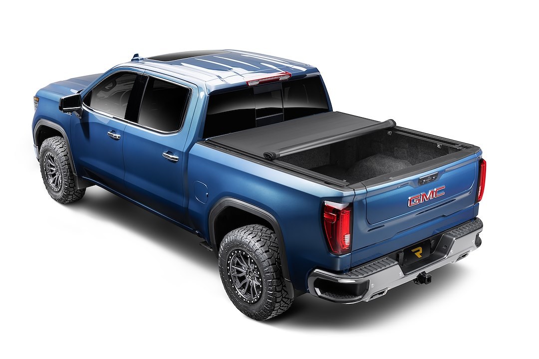 TruXedo Tonneau Cover, Pro X15 Ts, Soft Roll-Up Hook and Loop, Low Profile, Matte Black, Woven Fabric, Tailgate Handle Lock – 1249816