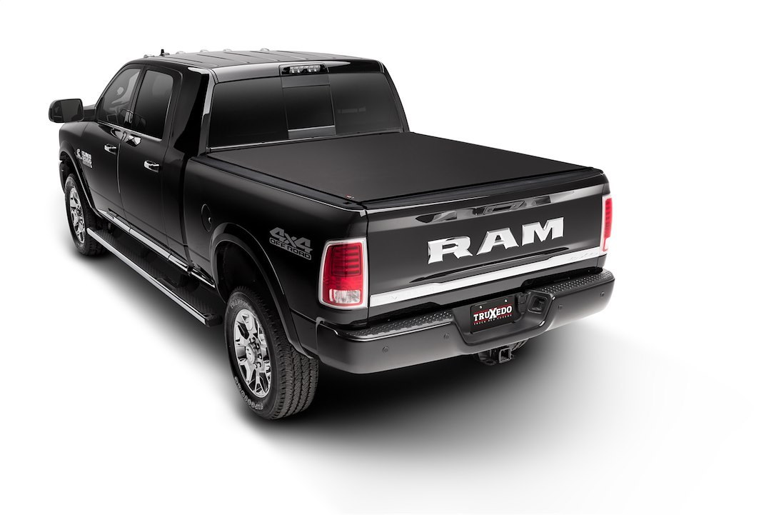 TruXedo Tonneau Cover, Pro X15, Soft Roll-Up Hook and Loop, Lockable Using Tailgate Handle Lock, Black Matte, Woven Fabric – 1446901