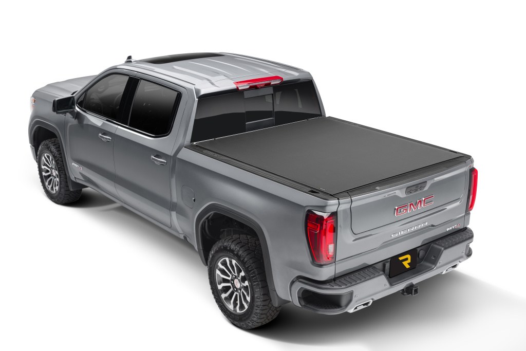 TruXedo Tonneau Cover, Pro X15, Soft Roll-Up Hook and Loop, Lockable Using Tailgate Handle Lock, Black Matte, Woven Fabric – 1453301