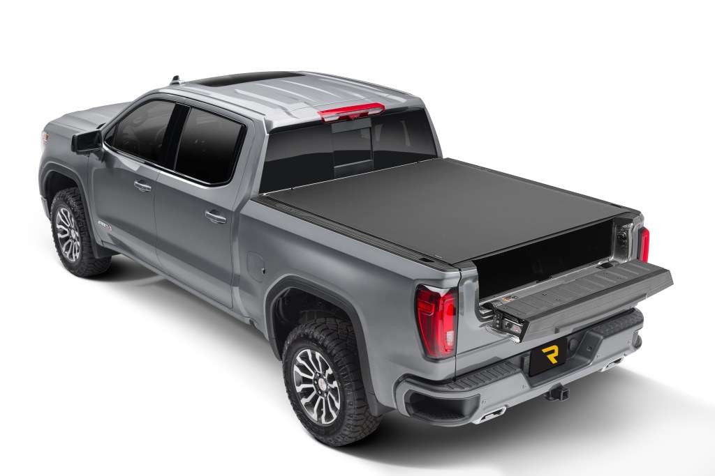 TruXedo Tonneau Cover, Pro X15, Soft Roll-Up Hook and Loop, Lockable Using Tailgate Handle Lock, Black Matte, Woven Fabric – 1453301