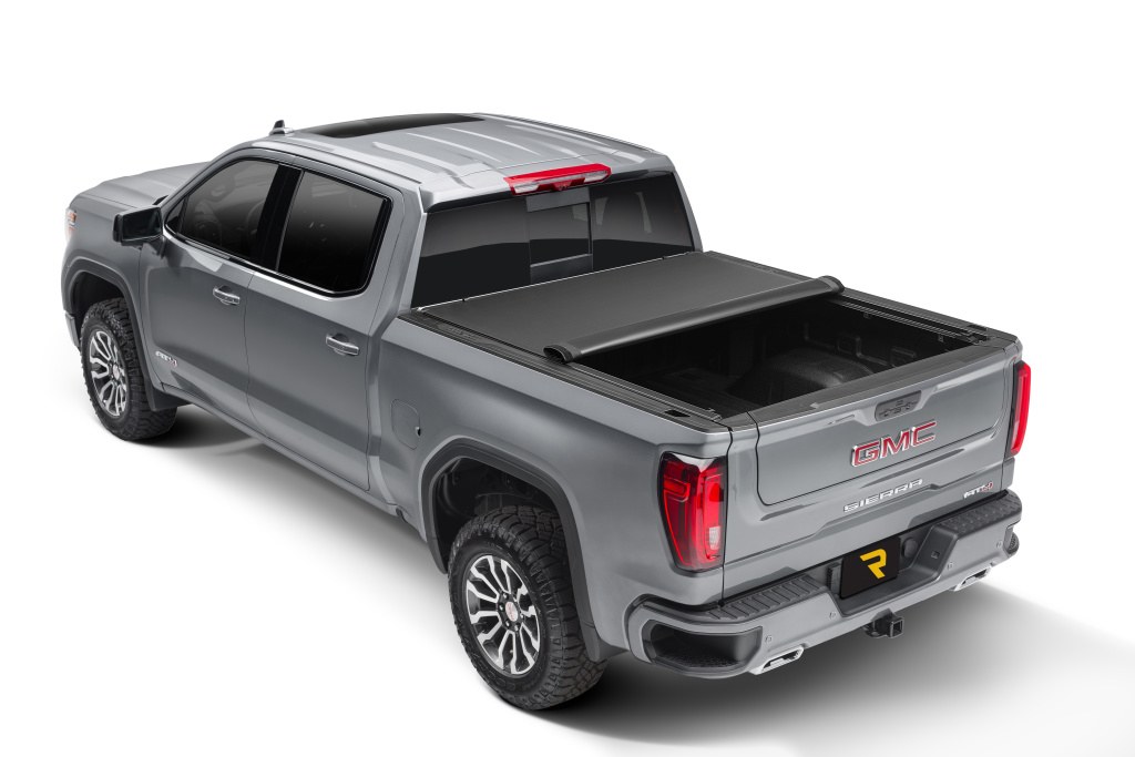 TruXedo Tonneau Cover, Pro X15, Soft Roll-Up Hook and Loop, Lockable Using Tailgate Handle Lock, Black Matte, Woven Fabric – 1453301