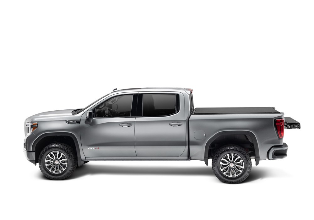 TruXedo Tonneau Cover, Pro X15, Soft Roll-Up Hook and Loop, Lockable Using Tailgate Handle Lock, Black Matte, Woven Fabric – 1453301