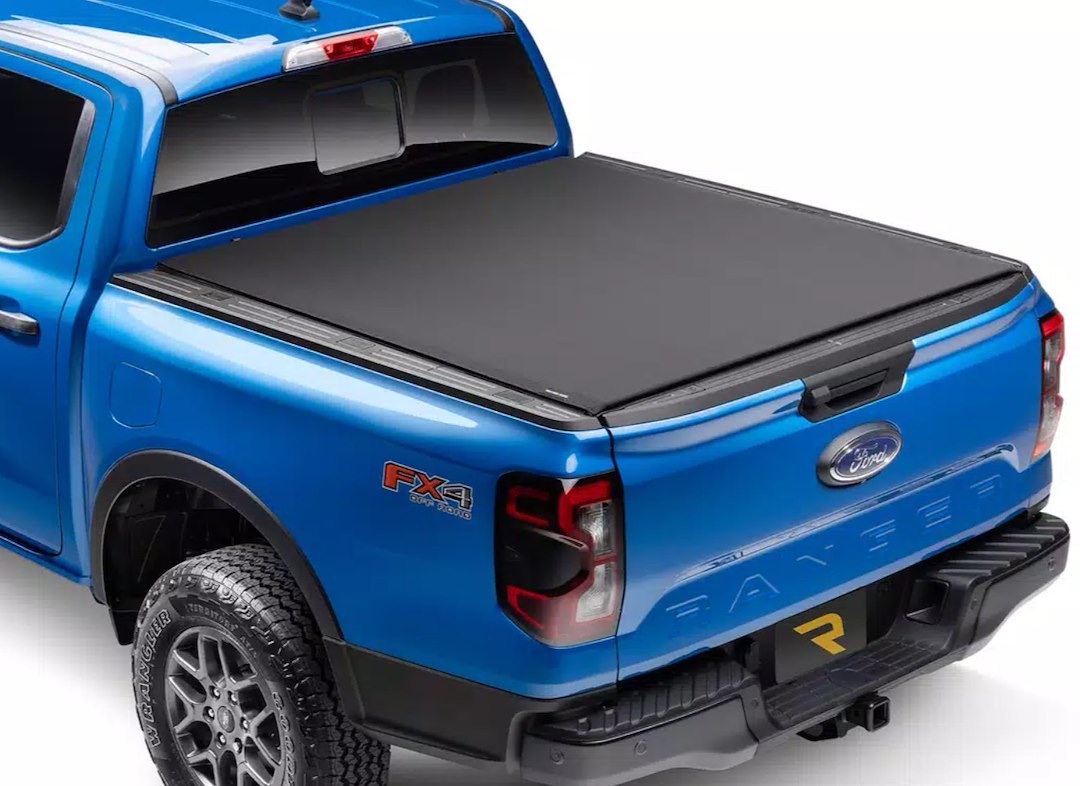 TruXedo Tonneau Cover, Pro X15, Soft Roll-Up Hook and Loop, Lockable Using Tailgate Handle Lock, Black, Woven Fabric – 1470901