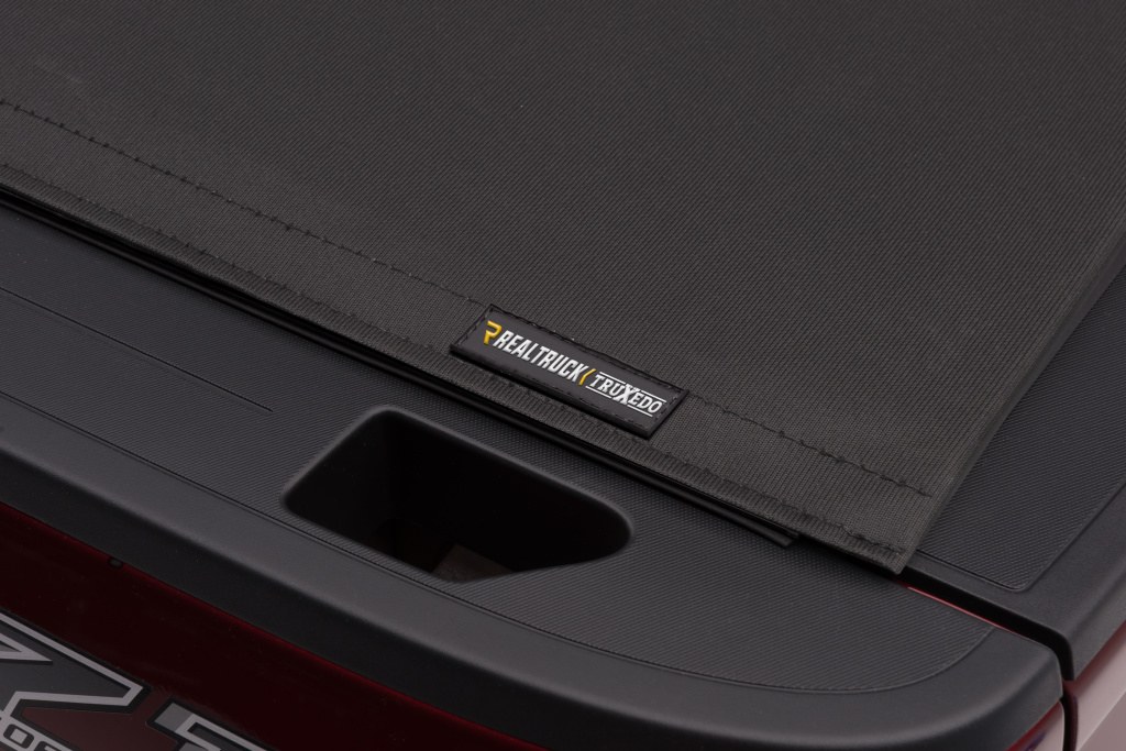 TruXedo Tonneau Cover, Pro X15, Soft Roll-Up Hook and Loop, Lockable Using Tailgate Handle Lock, Black Matte, Woven Fabric – 1472201