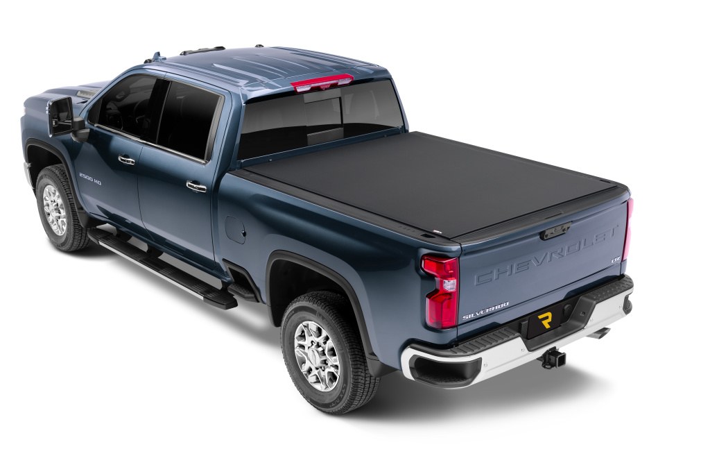 TruXedo Tonneau Cover, Pro X15, Soft Roll-Up Hook and Loop, Lockable Using Tailgate Handle Lock, Black Matte, Woven Fabric – 1473301