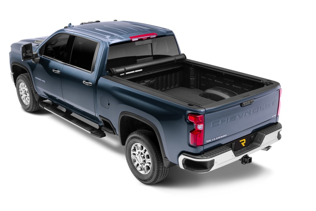 TruXedo Tonneau Cover, Pro X15, Soft Roll-Up Hook and Loop, Lockable Using Tailgate Handle Lock, Black Matte, Woven Fabric – 1473301