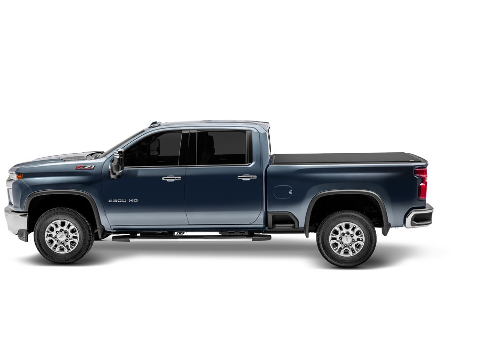 TruXedo Tonneau Cover, Pro X15, Soft Roll-Up Hook and Loop, Lockable Using Tailgate Handle Lock, Black Matte, Woven Fabric – 1473301