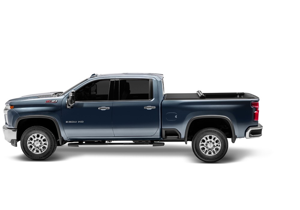 TruXedo Tonneau Cover, Pro X15, Soft Roll-Up Hook and Loop, Lockable Using Tailgate Handle Lock, Black Matte, Woven Fabric – 1473301
