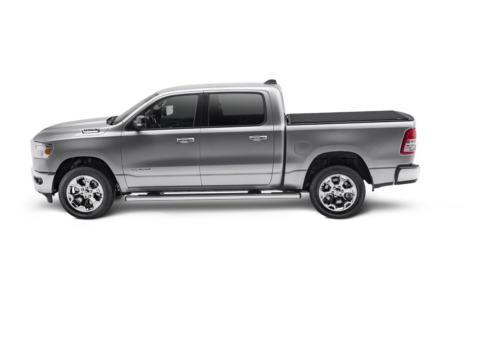 TruXedo Tonneau Cover, Pro X15, Soft Roll-Up Hook and Loop, Lockable Using Tailgate Handle Lock, Black Matte, Woven Fabric – 1486901