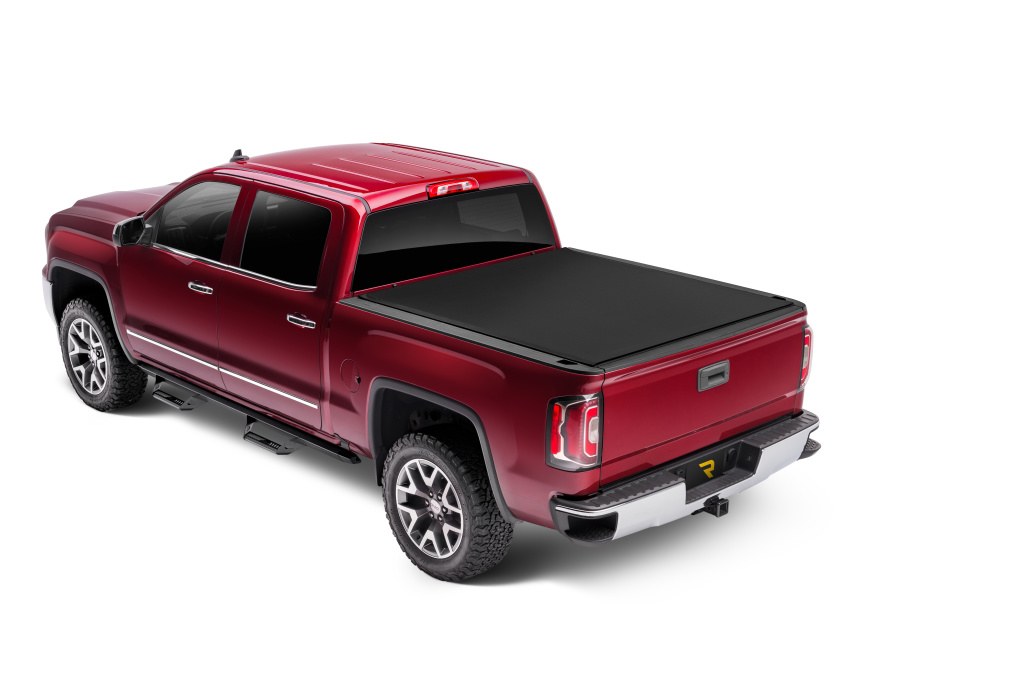 TruXedo Tonneau Cover, Sentry Ct, Hard Roll-Up, Black, Woven Fabric Over Black Aluminum Slats, Non Lockable – 1550016
