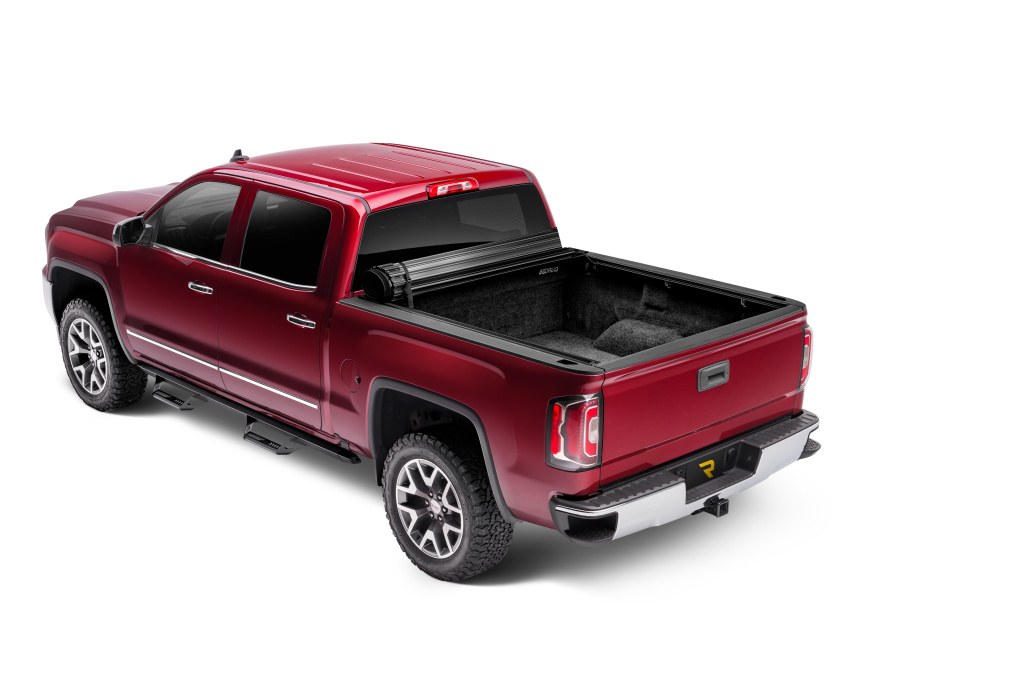 TruXedo Tonneau Cover, Sentry Ct, Hard Roll-Up, Black, Woven Fabric Over Black Aluminum Slats, Non Lockable – 1550016