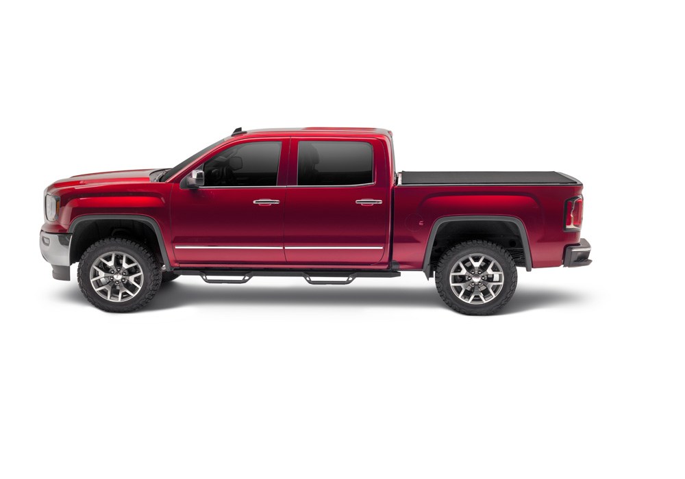 TruXedo Tonneau Cover, Sentry Ct, Hard Roll-Up, Black, Woven Fabric Over Black Aluminum Slats, Non Lockable – 1550016