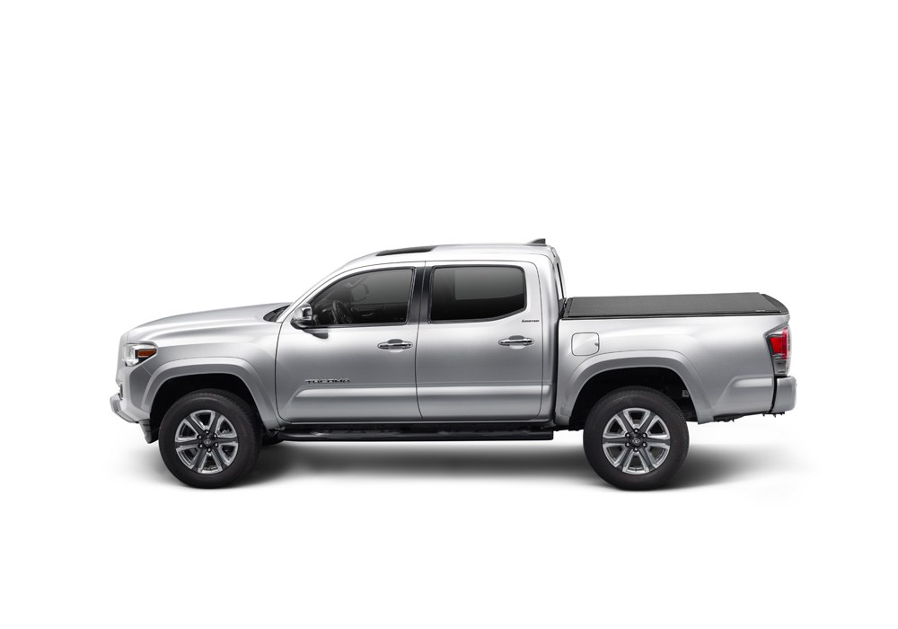TruXedo Tonneau Cover, Sentry Ct, Hard Roll-Up, Non Lockable, Black Matte, Woven Fabric Over Black Aluminum Slats – 1557116