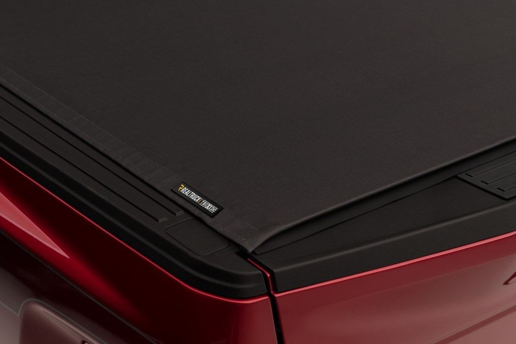 TruXedo Tonneau Cover, Sentry Ct, Hard Roll-Up, Non Lockable, Black Matte, Woven Fabric Over Black Aluminum Slats – 1598316