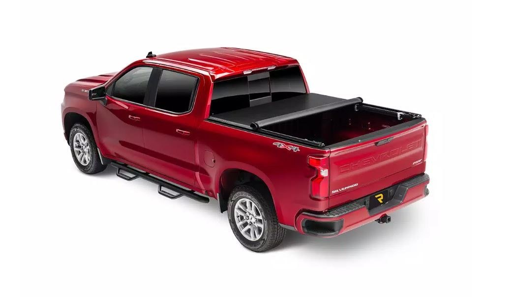 TruXedo Tonneau Cover, Truxport, Soft Roll-Up Hook and Loop, Lockable Using Tailgate Handle Lock, Black, Vinyl – 253301