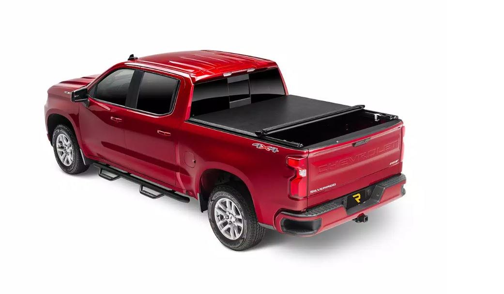TruXedo Tonneau Cover, Truxport, Soft Roll-Up Hook and Loop, Lockable Using Tailgate Handle Lock, Black, Vinyl – 281101
