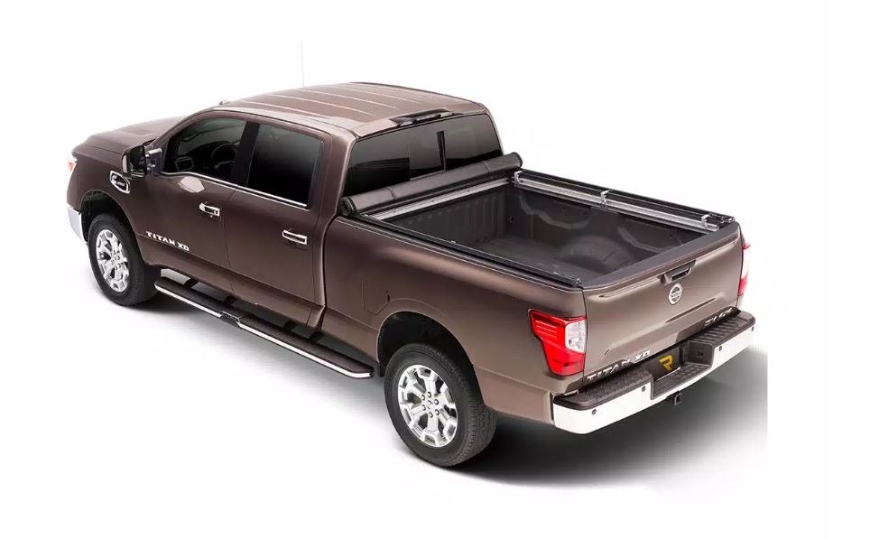 TruXedo Tonneau Cover, Truxport, Soft Roll-Up Hook and Loop, Lockable Using Tailgate Handle Lock, Black, Vinyl – 297401