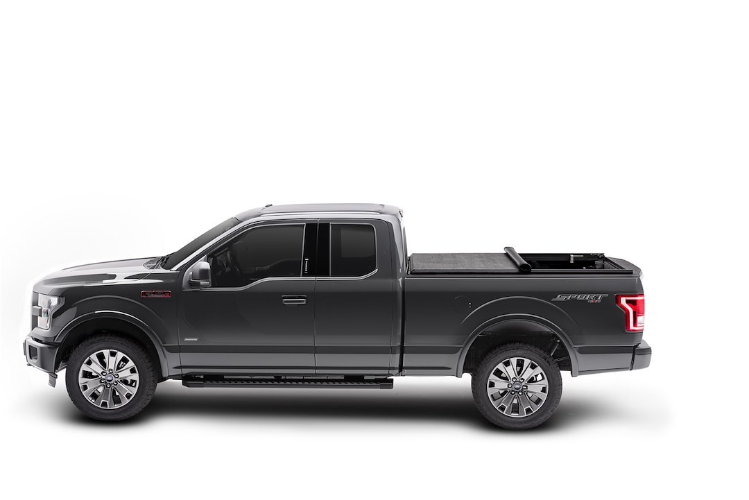 TruXedo Tonneau Cover, Truxport, Soft Roll-Up Hook and Loop, Lockable Using Tailgate Handle Lock, Black, Vinyl – 297601
