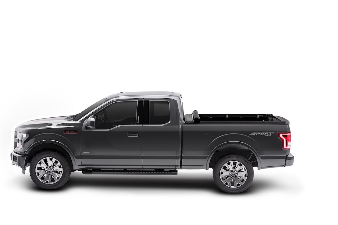 TruXedo Tonneau Cover, Truxport, Soft Roll-Up Hook and Loop, Lockable Using Tailgate Handle Lock, Black, Vinyl – 298601