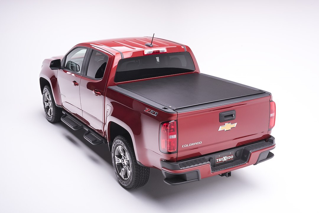 TruXedo Tonneau Cover, Lo Pro, Soft Roll-Up Hook and Loop, Lockable Using Tailgate Handle Lock, Low Profile, Black, Vinyl – 550001