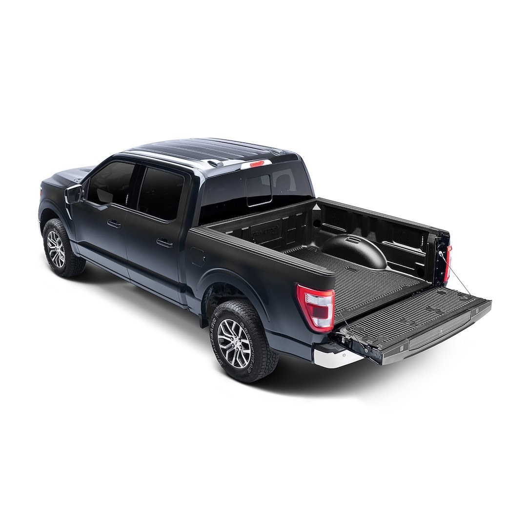 TrailFX Bed Liner, Tfx Bedliners, Drop-IN, Under Rail, Black, High-Density Polyethylene, With Tailgate Liner, With Hardware – D57U19X