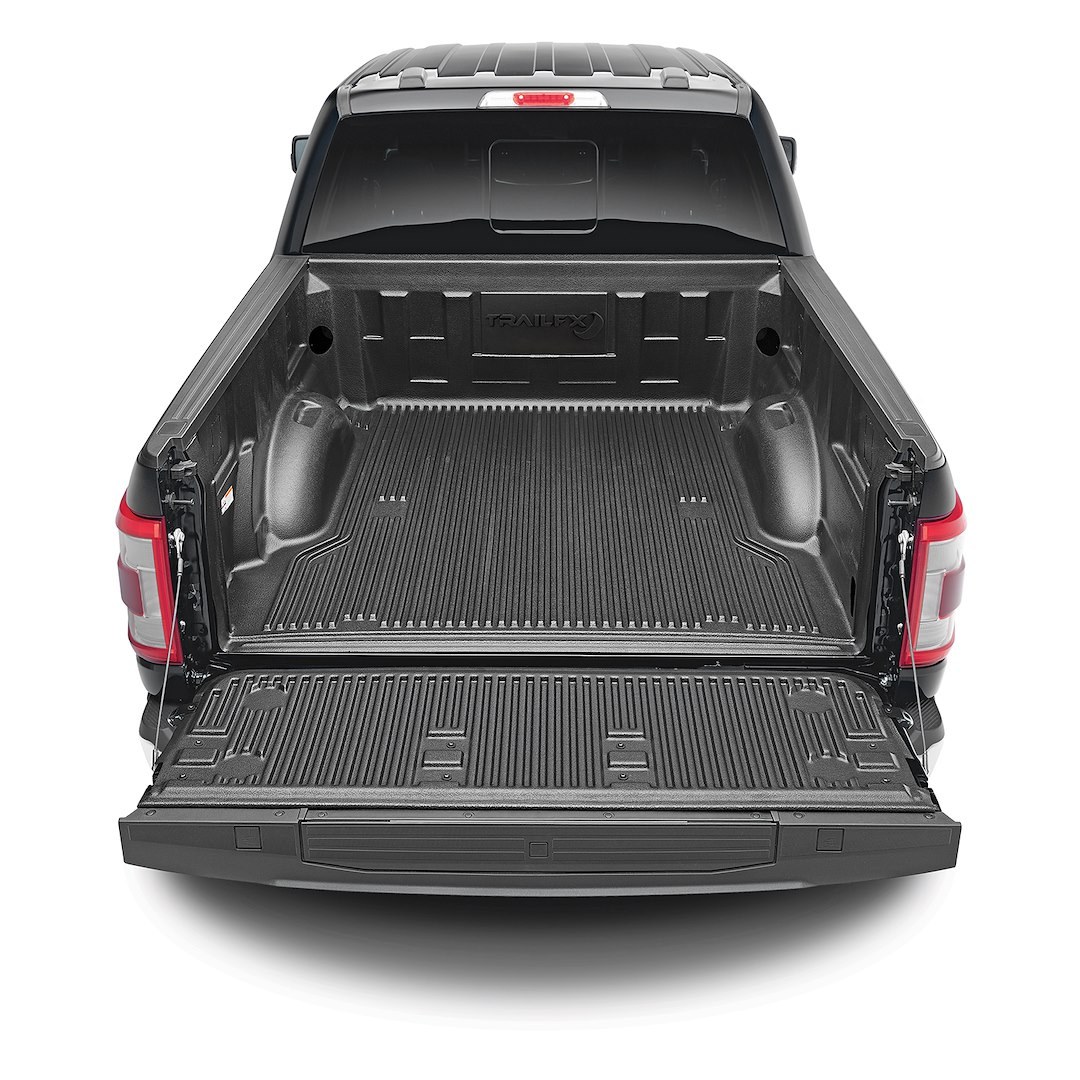 TrailFX Bed Liner, Tfx Bedliners, Drop-IN, Under Rail, Black, High-Density Polyethylene, With Tailgate Liner, With Hardware – D8U19HDX