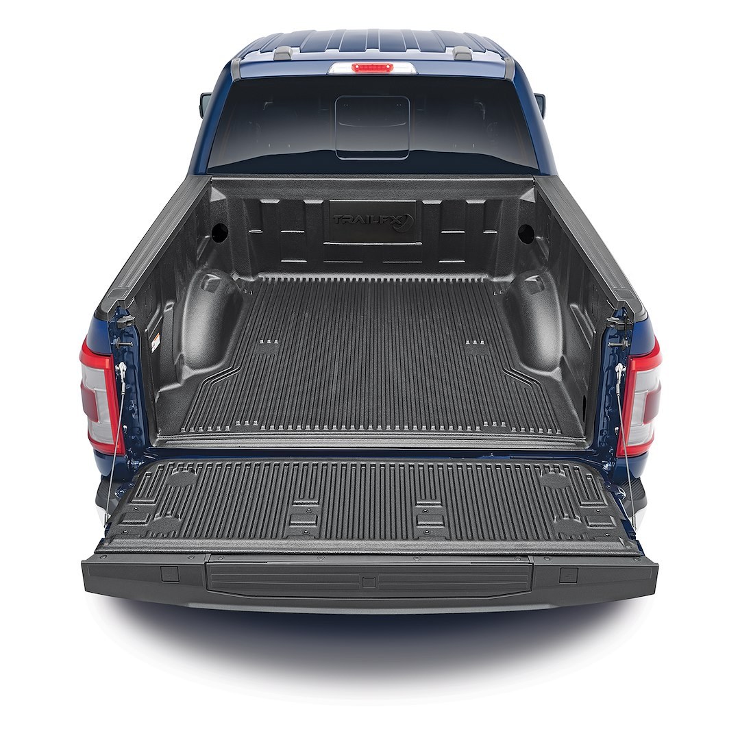 TrailFX Bed Liner, Tfx Bedliners, Drop-IN, Under Rail, Black, High-Density Polyethylene, With Tailgate Liner, With Hardware – F65U17X