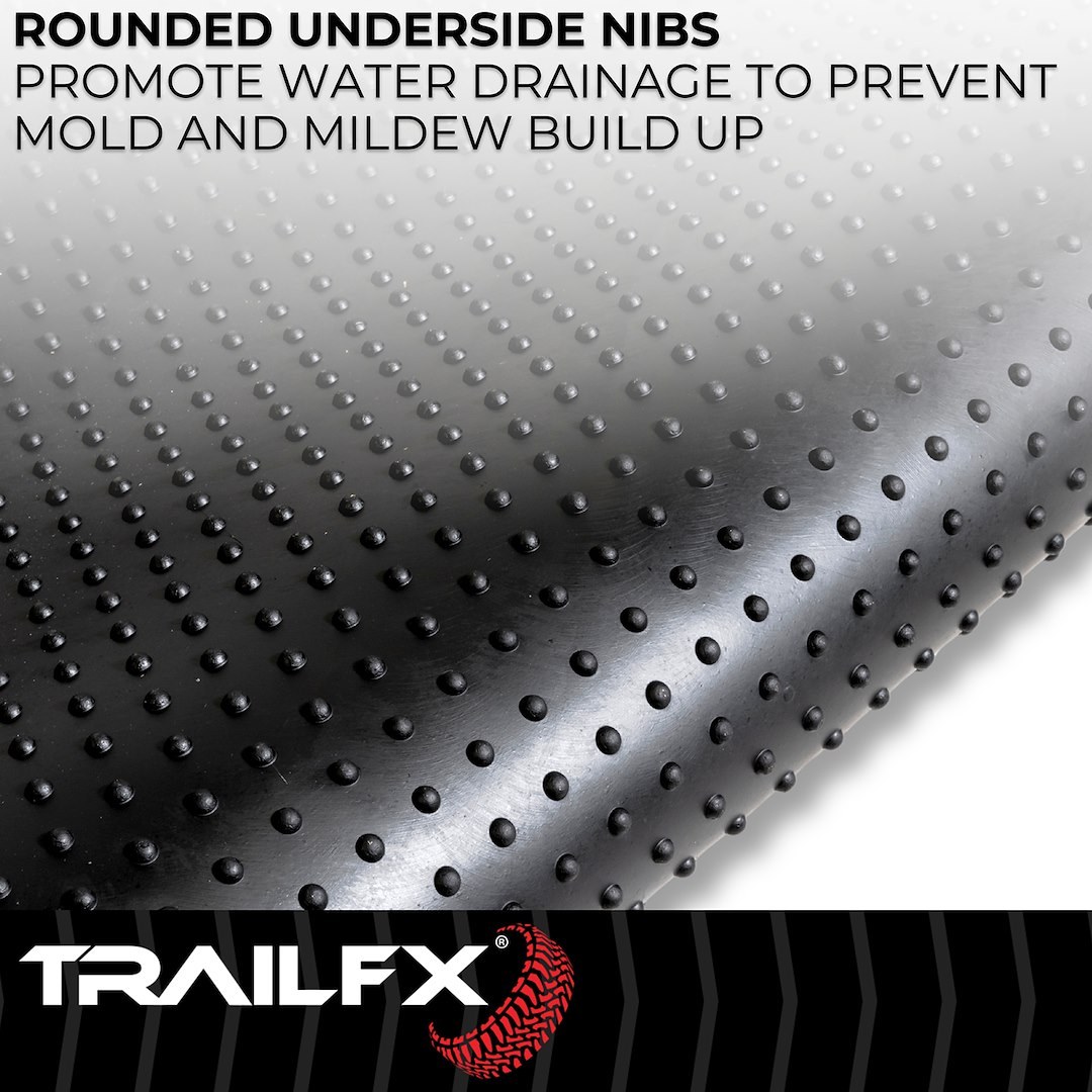 TrailFX Bed Mat, Tfx Bed Mats, Direct-Fit, Drop-IN, Without Raised Edges, Textured Pebble Surface Design, Black, Rubber – 619N