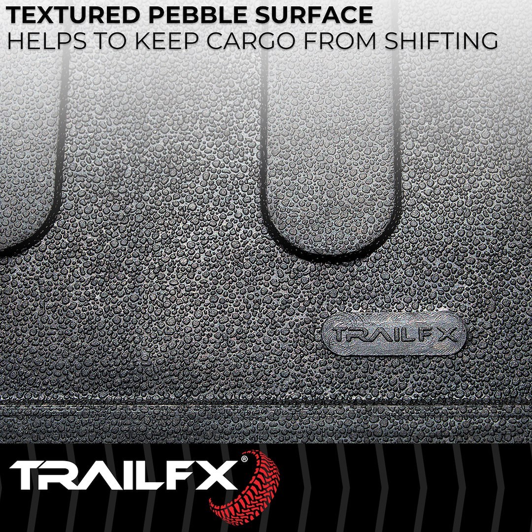 TrailFX Bed Mat, Tfx Bed Mats, Direct-Fit, Drop-IN, Without Raised Edges, Textured Pebble Surface Design, Black, Rubber – 701N